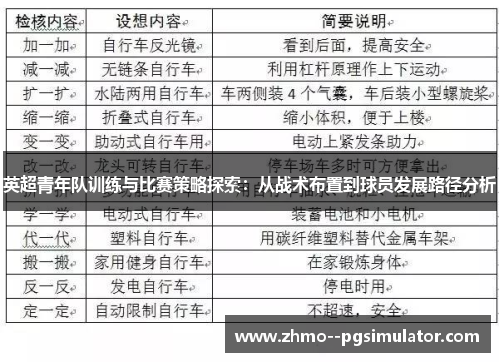 英超青年队训练与比赛策略探索：从战术布置到球员发展路径分析